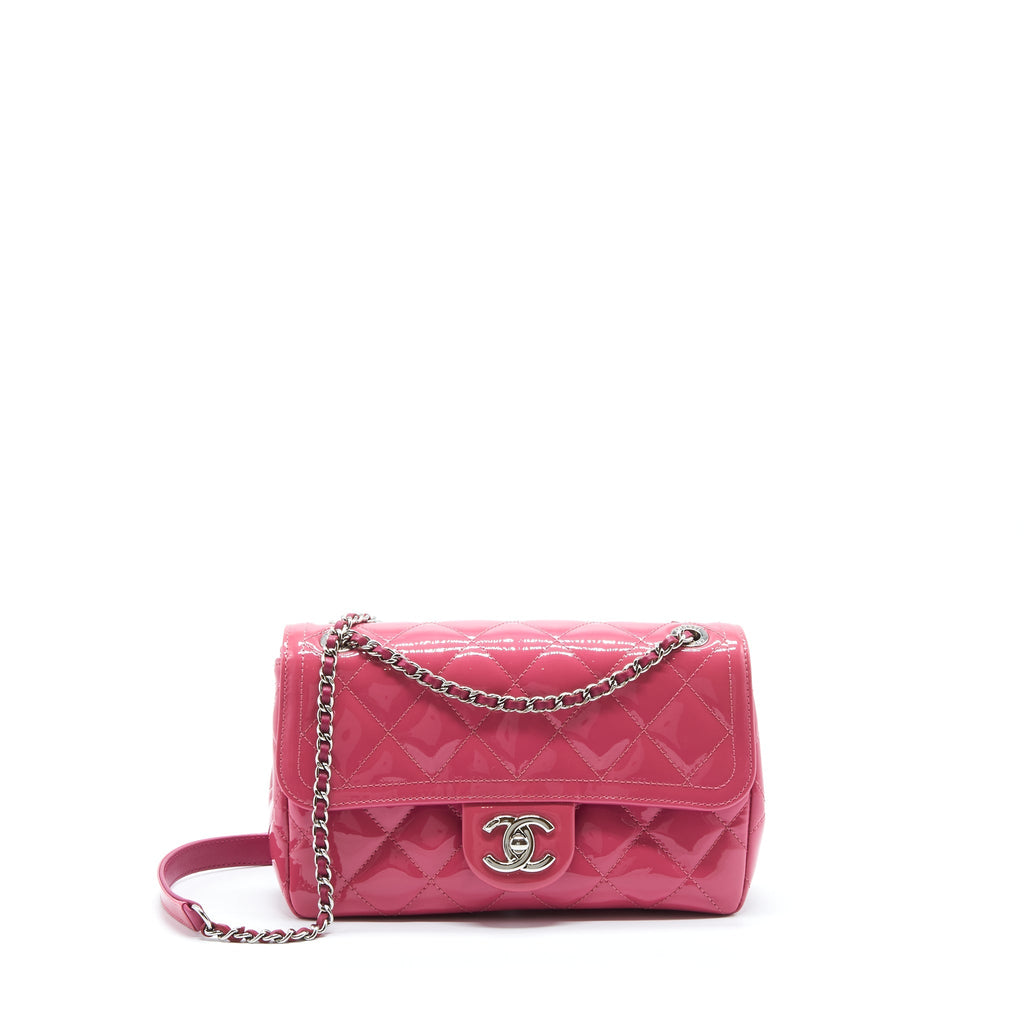 Chanel Coco Shine Flap Bag Patent Pink