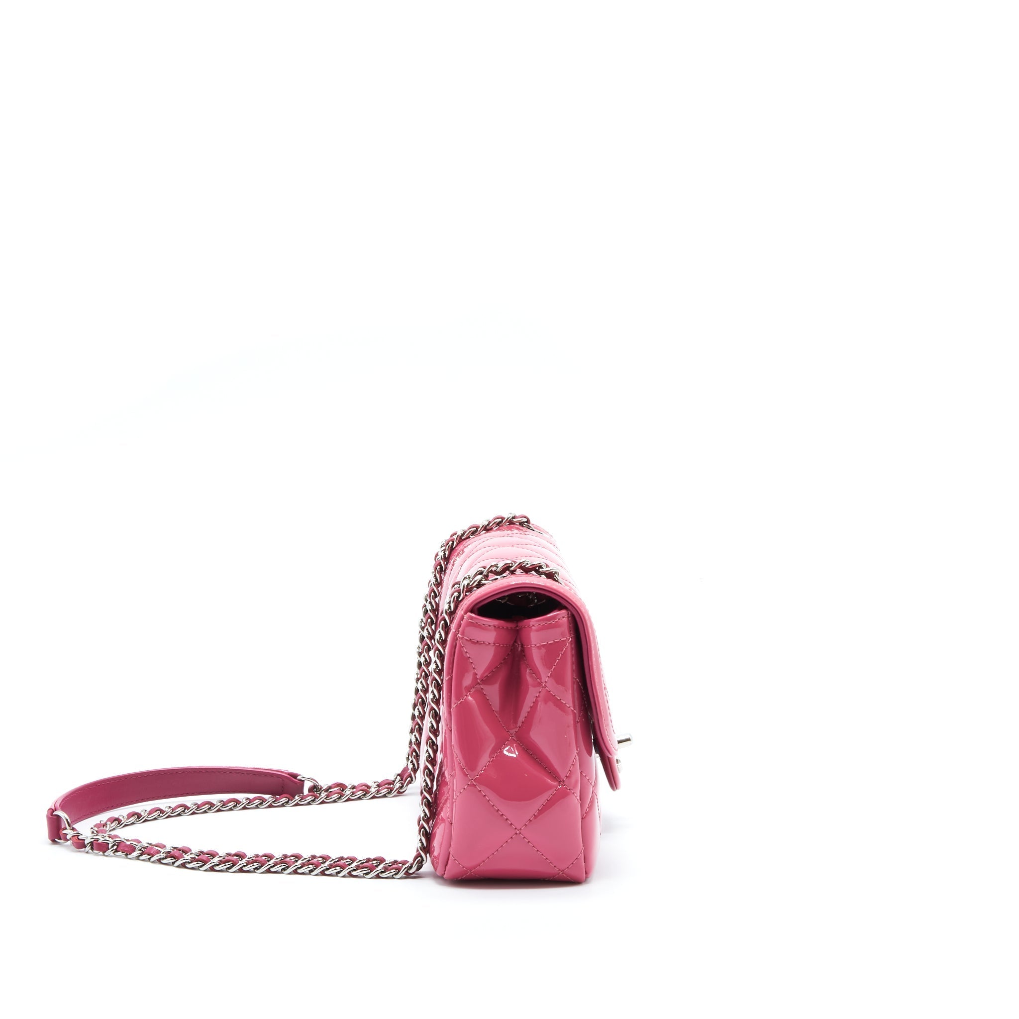 Chanel Coco Shine Flap Bag Patent Pink