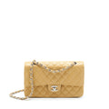 Chanel Medium Classic Double Flap Bag Caviar Dark Beige