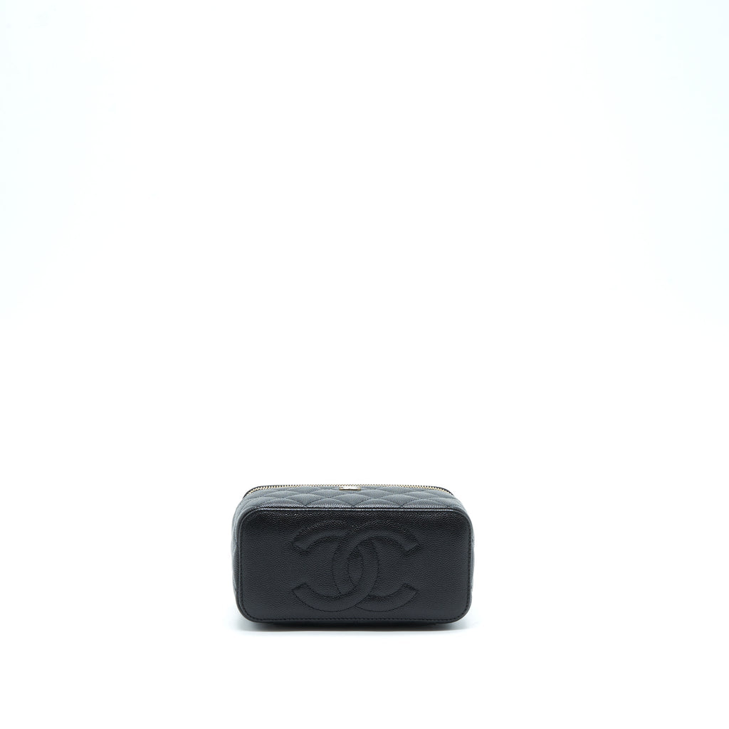 Chanel 22S Long Vanity With Chain Caviar Black L