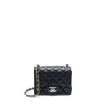 Chanel Mini Square Flap Bag Lambskin Black L