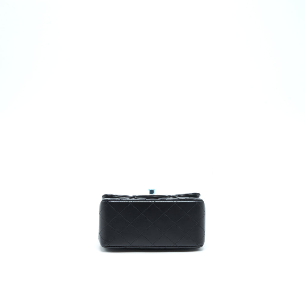 Chanel Mini Square Flap Bag Lambskin Black L