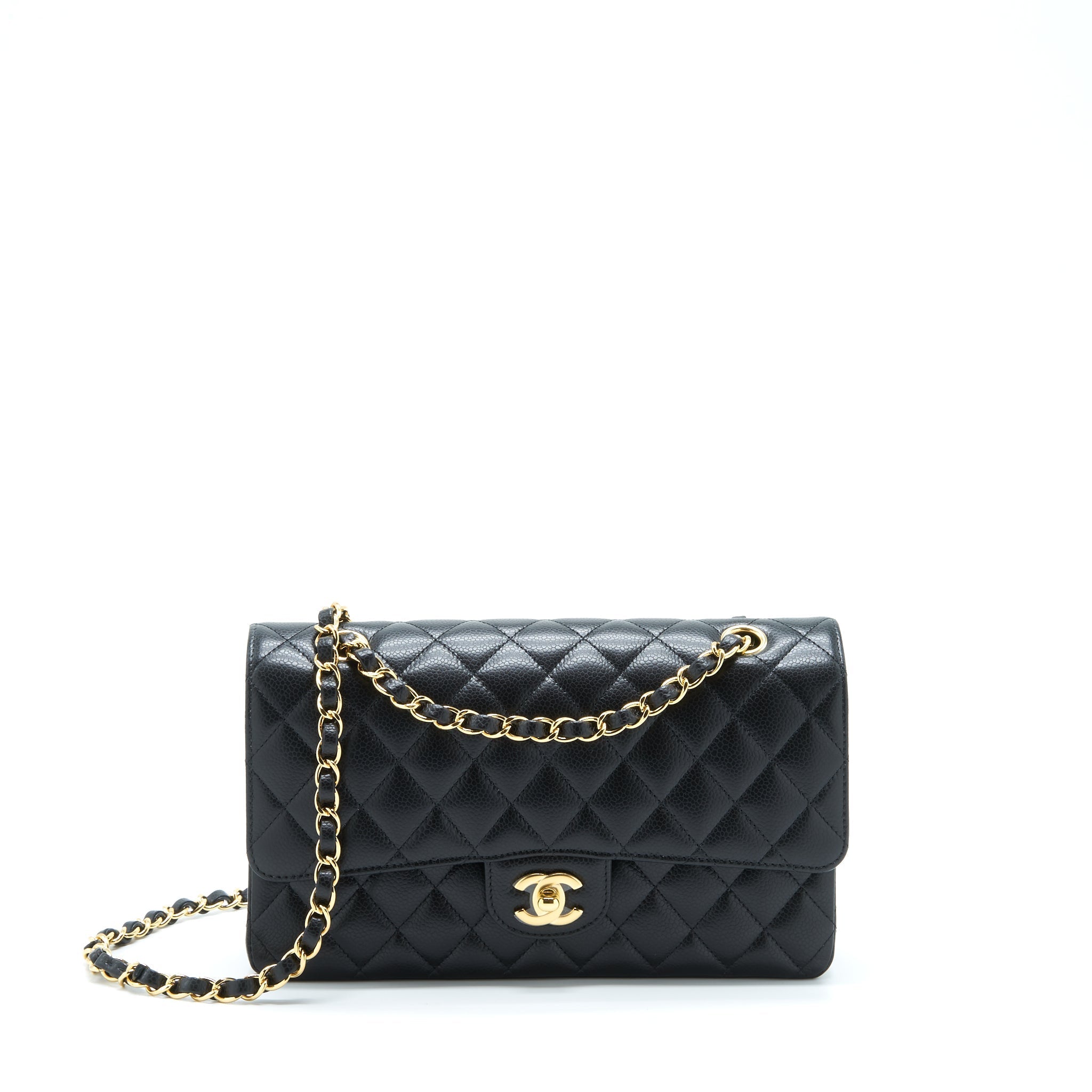 Chanel Medium Classic Double Flap Bag Caviar Black