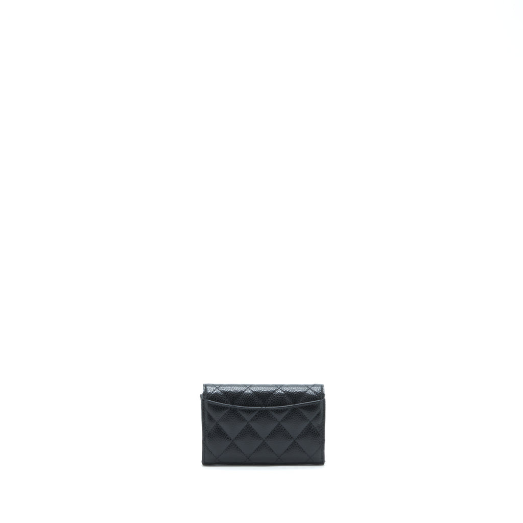 Chanel Classic Flap Card Holder Caviar Black