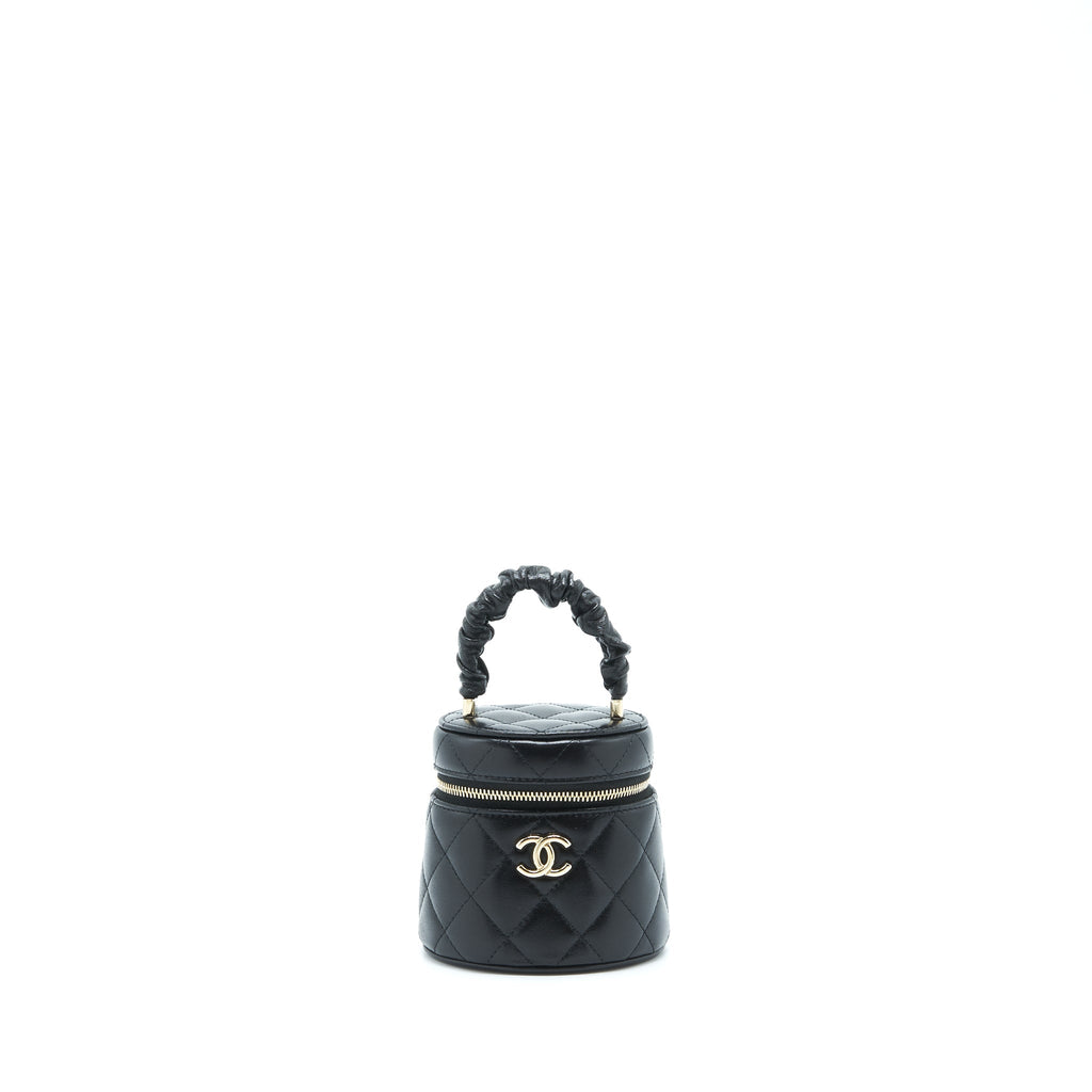 Chanel 22S Top Handle Super Mini Vanity Lambskin Black L