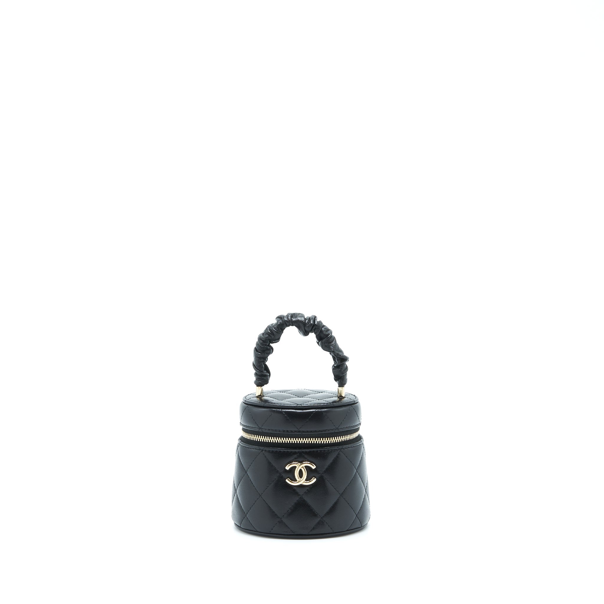 Chanel 22S Top Handle Super Mini Vanity Lambskin Black L