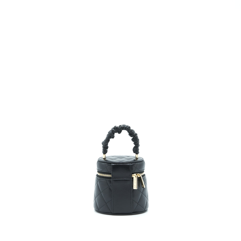 Chanel 22S Top Handle Super Mini Vanity Lambskin Black L
