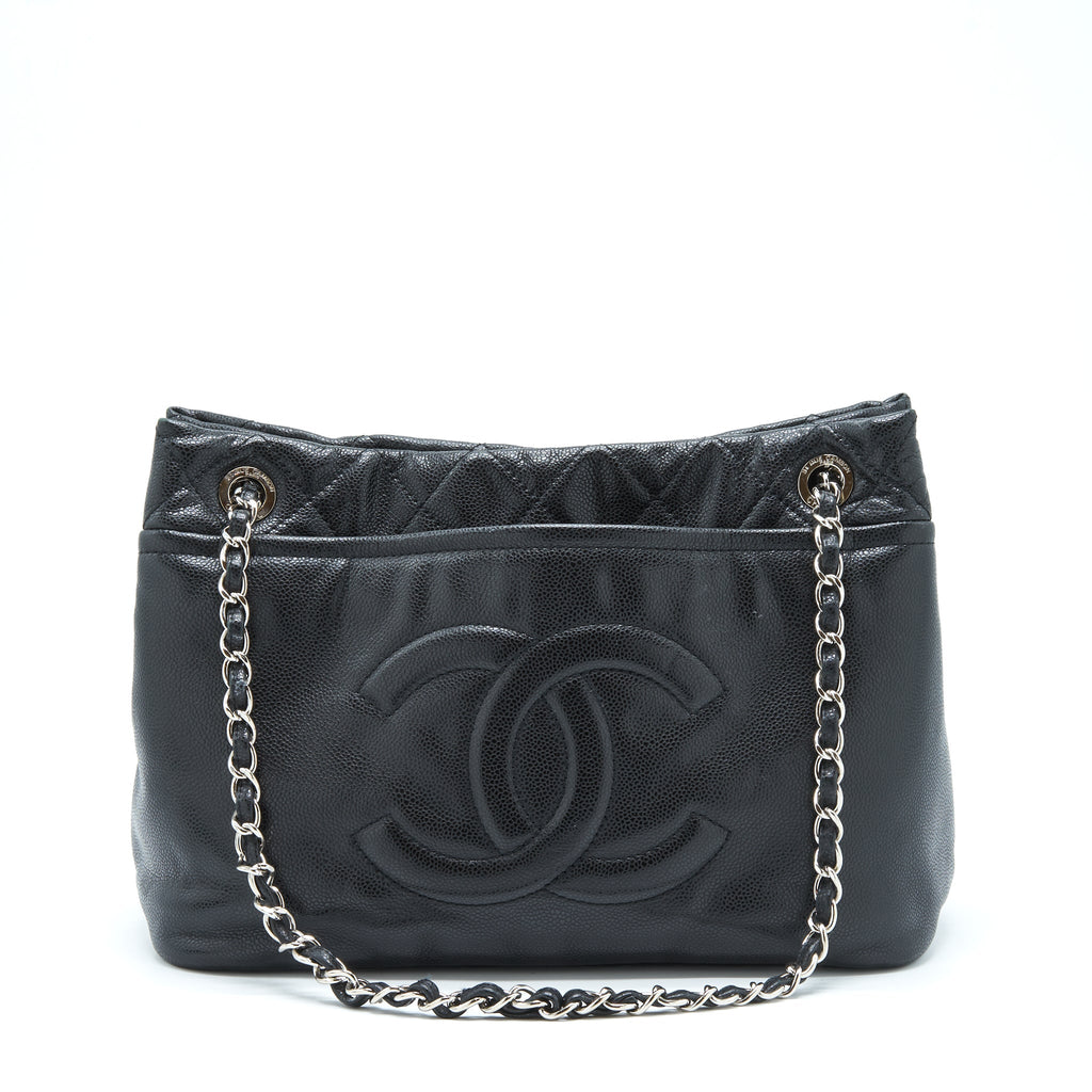 Chanel Timeless Soft Shopper Tote Caviar Black