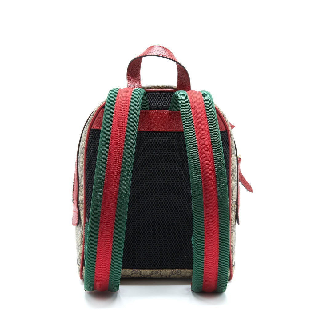 Gucci Cat Print GG Supreme Backpack Pink/Red/Multicolour