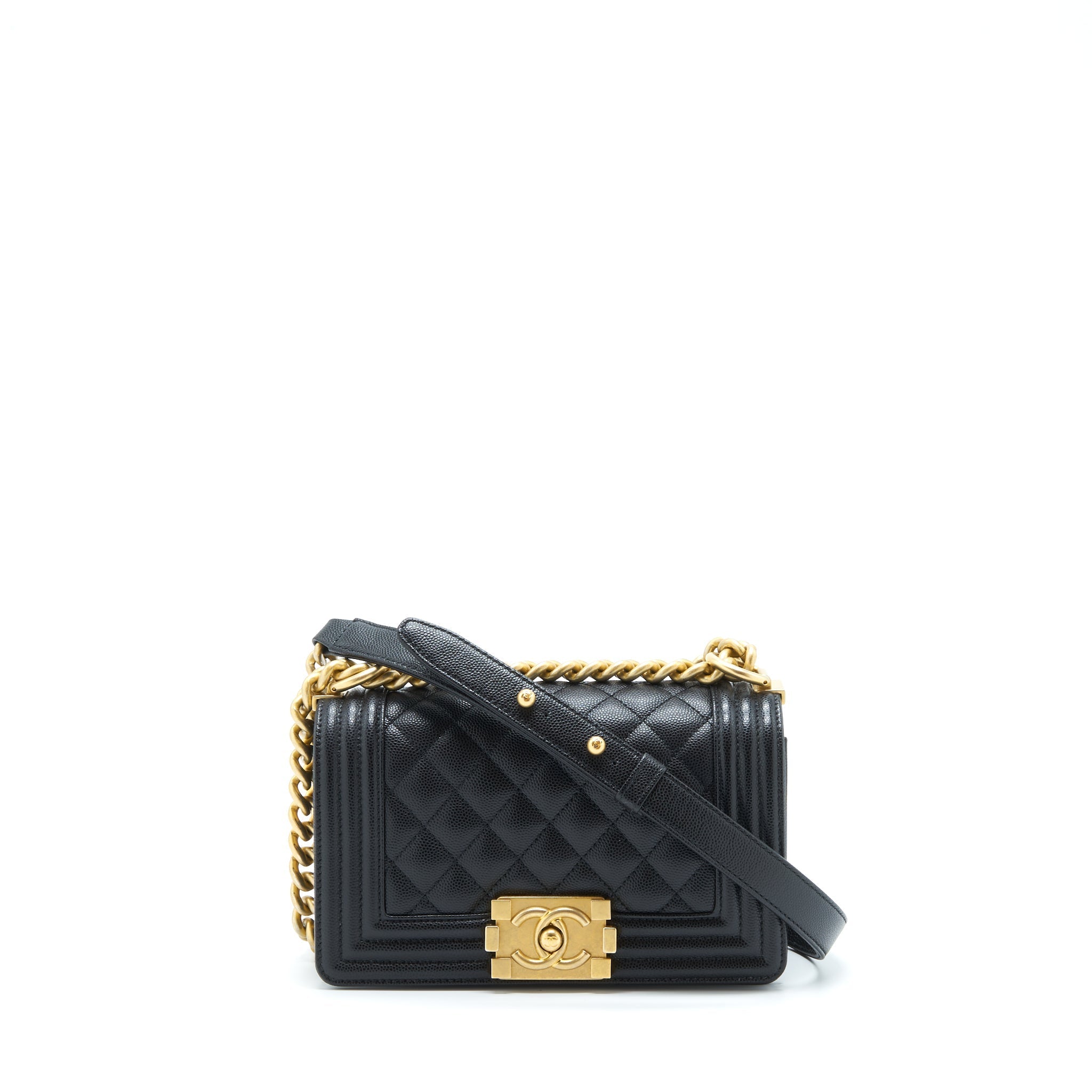 Chanel Small Boy Bag Caviar Black