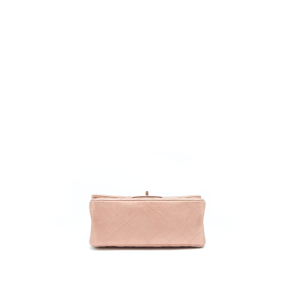 Chanel Mini 2.55 Reissue Flap Bag Calfskin Metallic Pink