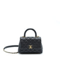 Chanel Mini Coco Handle Caviar Black L