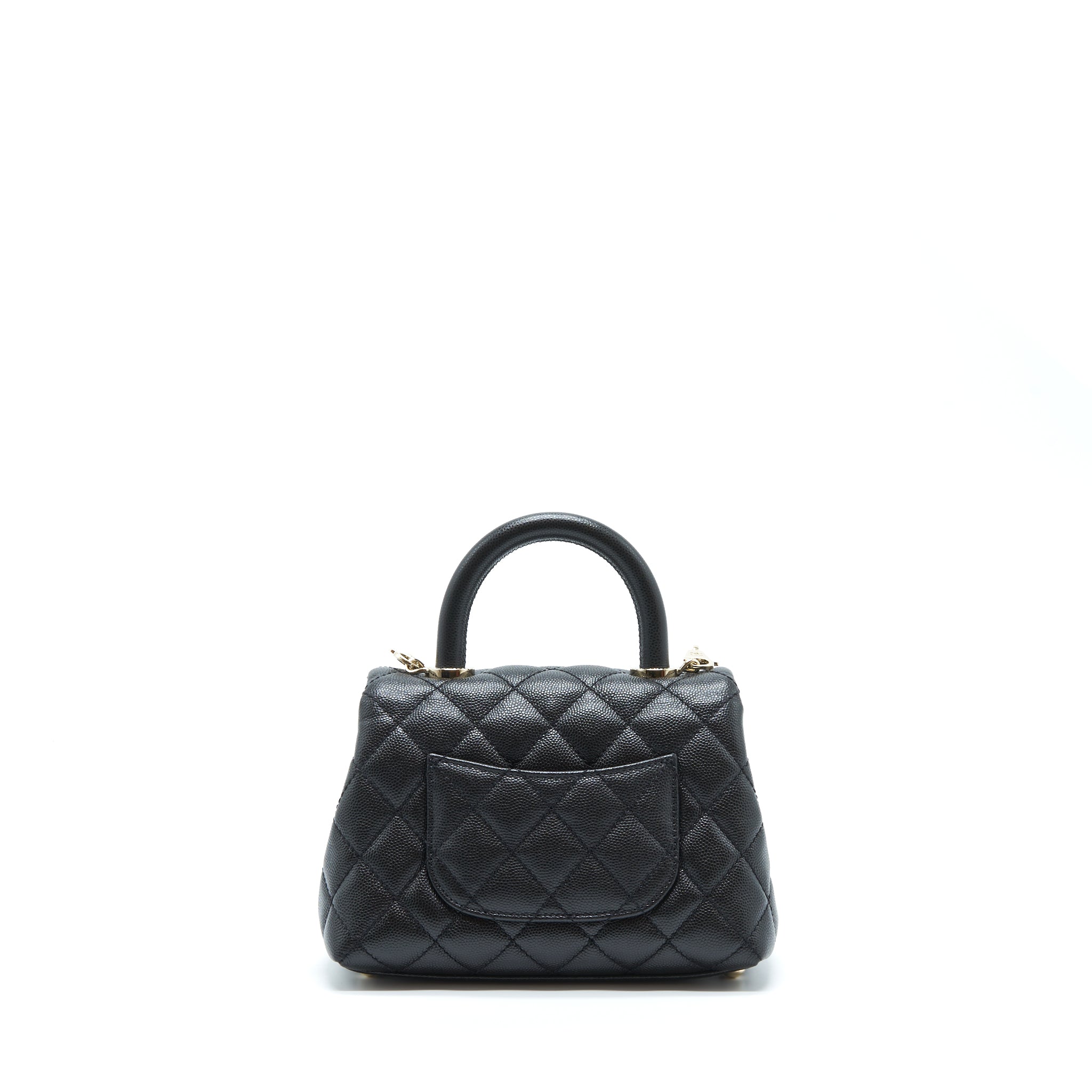 Chanel Mini Coco Handle Caviar Black L