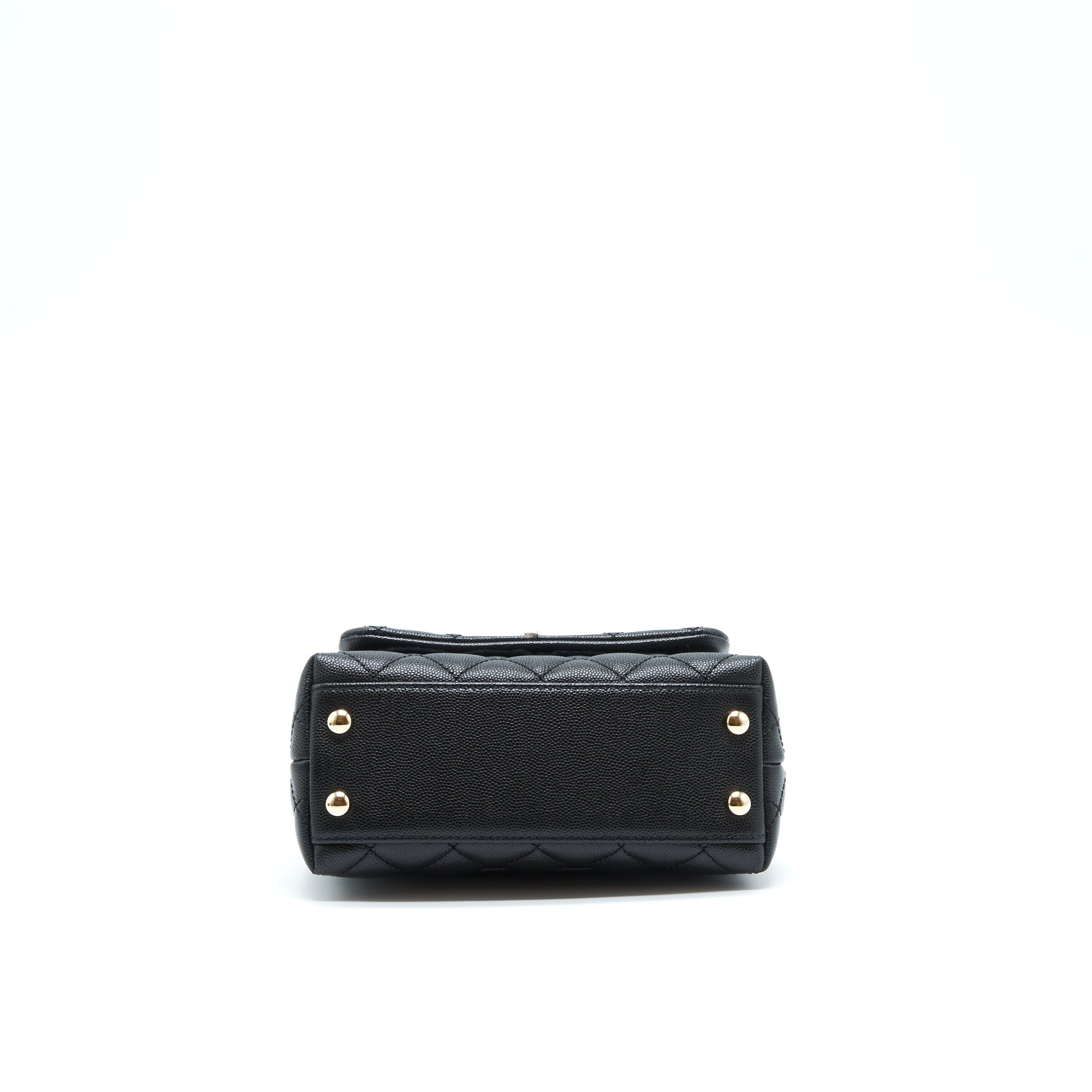 Chanel Mini Coco Handle Caviar Black L