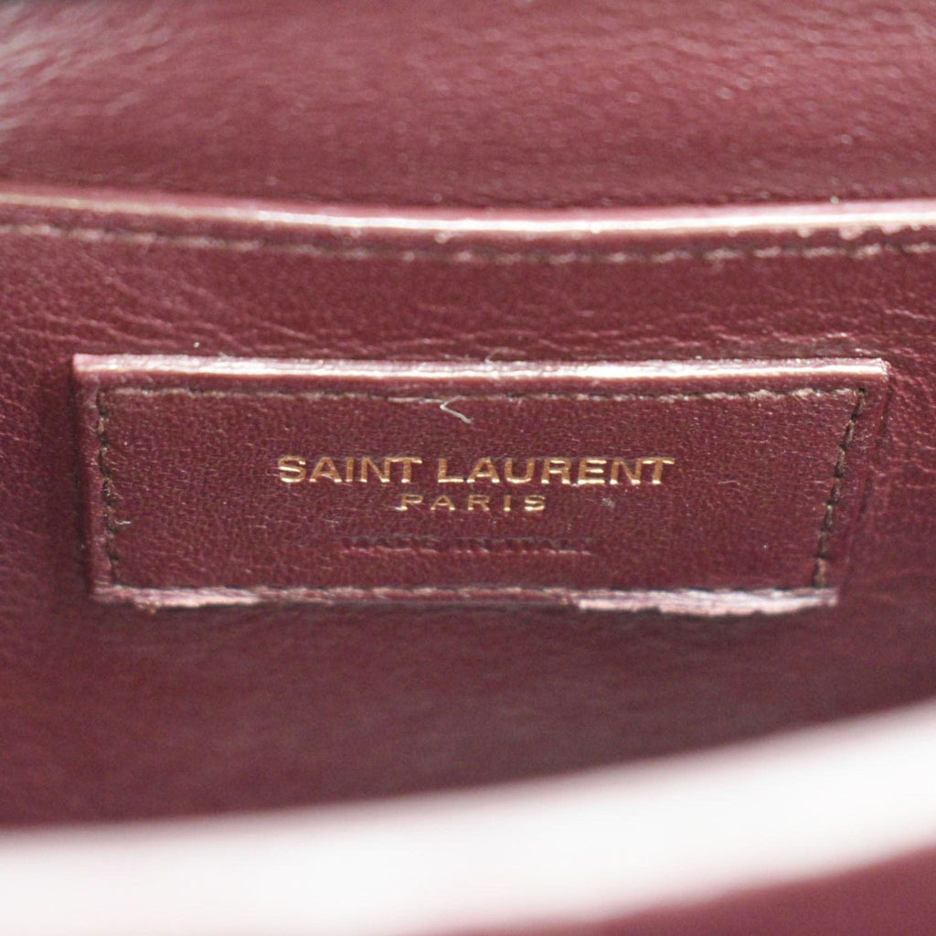 YVES SAINT LAURENT Cassandra Top Handle Leather Shoulder Bag Black