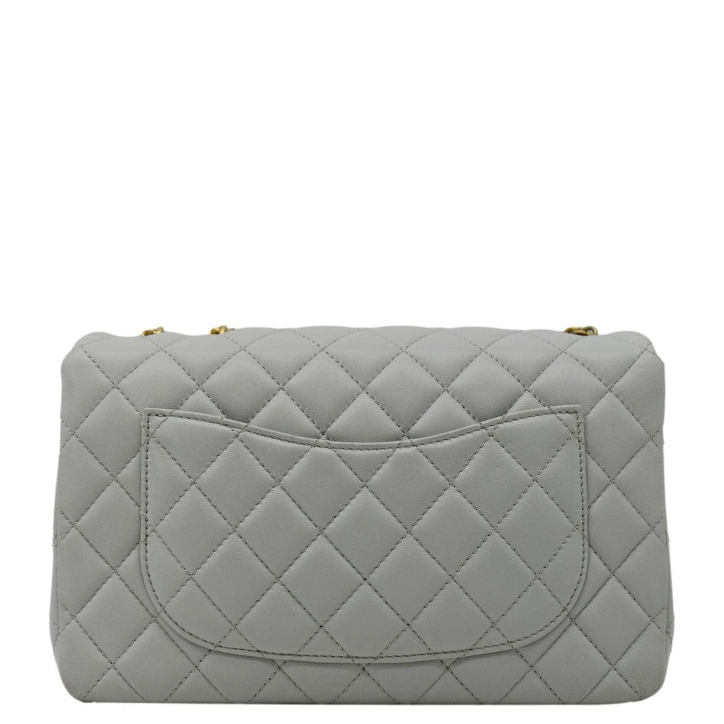 CHANEL Sweet Camellia Flap Adjustable Chain WOC Quilted Leather Crossbody Bag Light Blue