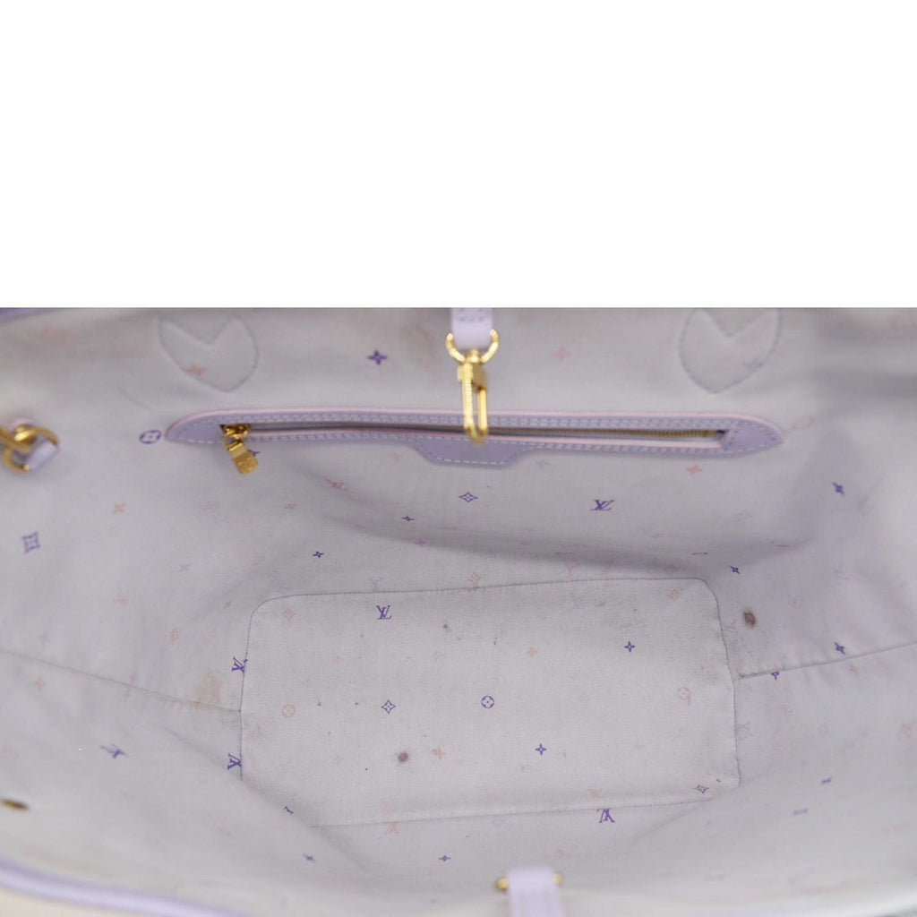LOUIS VUITTON Neverfull MM Monogram Giant Canvas Tote Bag Sunrise Pastel