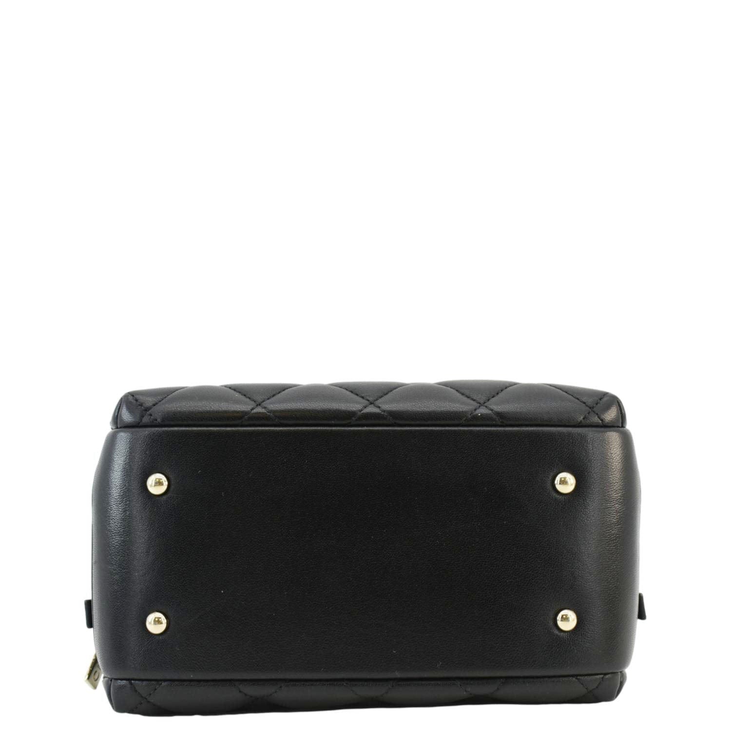 CHANEL Trendy CC Bowling Quilted Leather Shoulder Bag Black