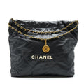 Chanel 22 Handbag Shiny Calfskin Black