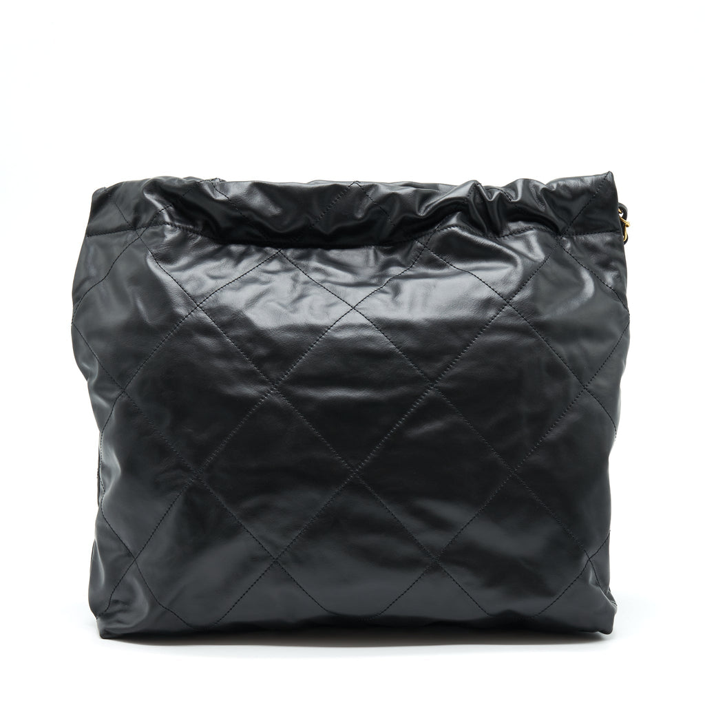 Chanel 22 Handbag Shiny Calfskin Black