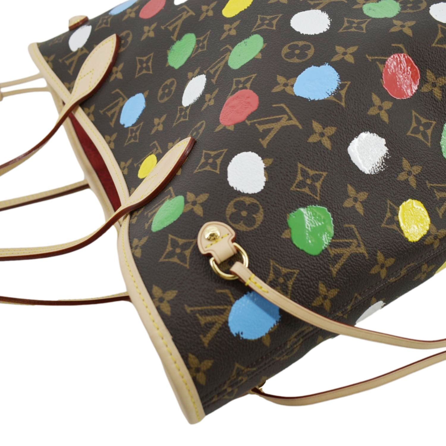 LOUIS VUITTON x YK Neverfull MM Monogram Canvas Shoulder Bag Brown