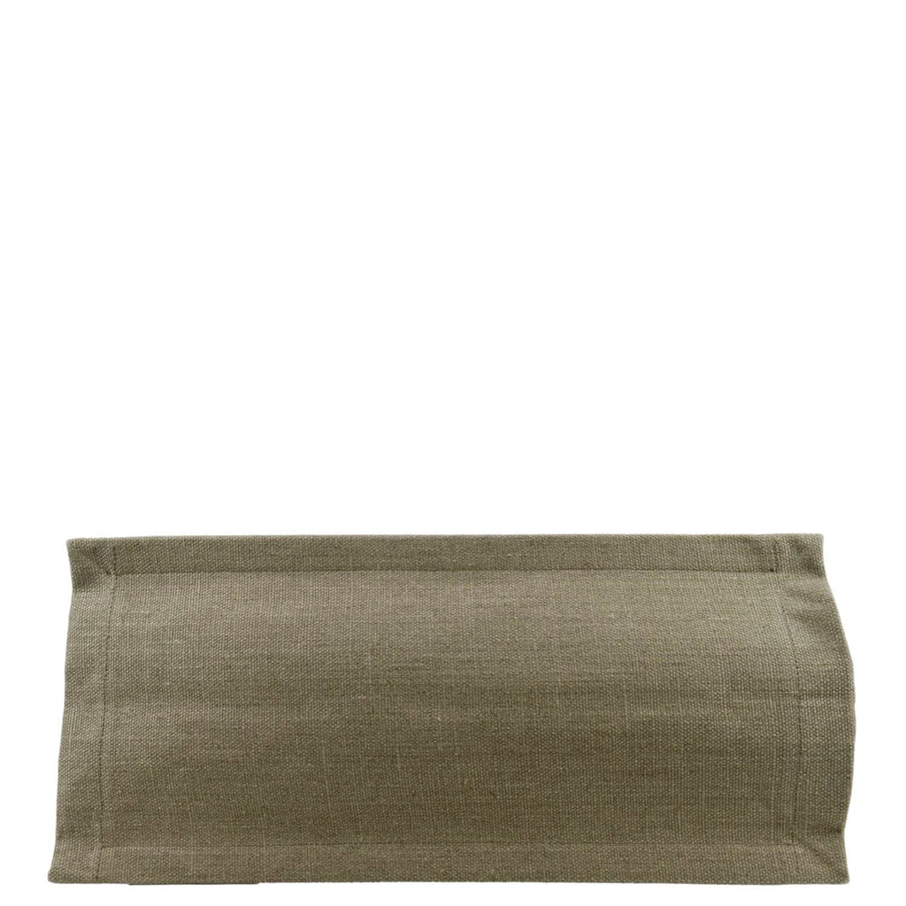 YVES SAINT LAURENT Rive Gauche Small Linen Leather Tote Griege