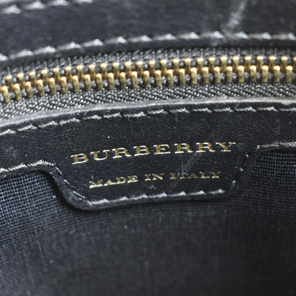 BURBERRY 1983 Knight Check Link Tote Shoulder Bag Beige