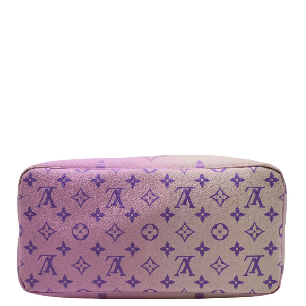 LOUIS VUITTON Neverfull MM Monogram Giant Canvas Tote Bag Sunrise Pastel