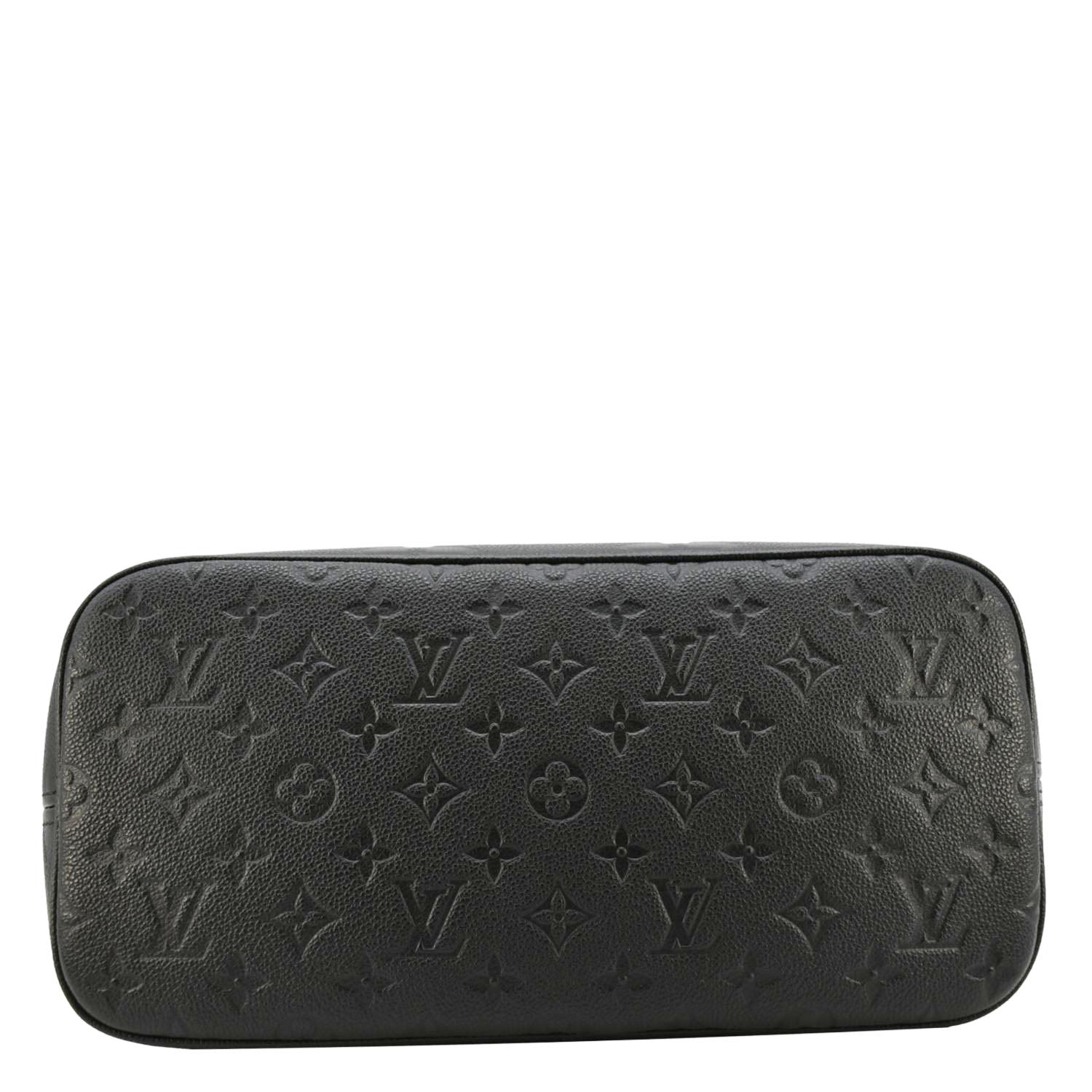 LOUIS VUITTON Neverfull MM Empreinte Leather Tote Shoulder Bag Black
