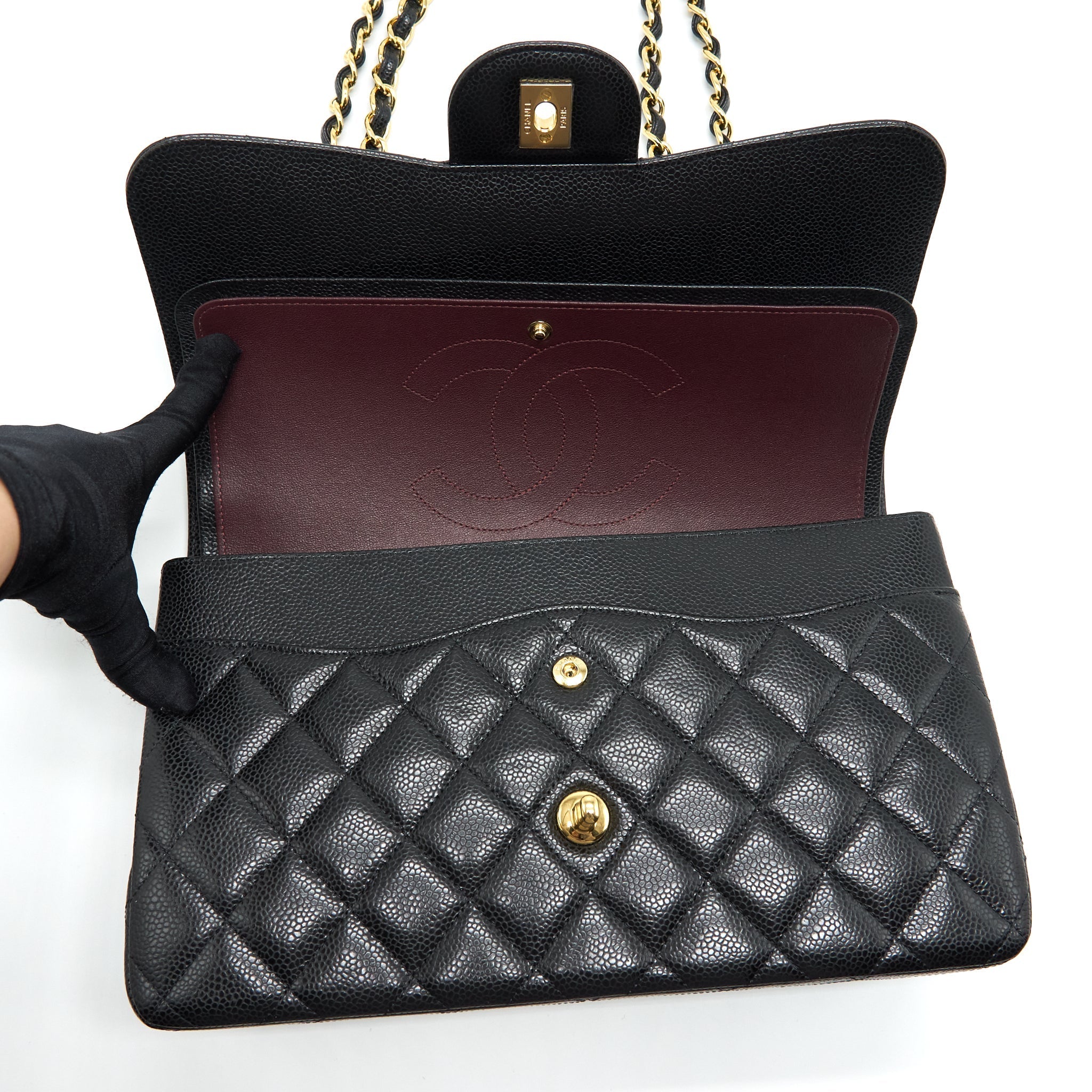 Chanel Jumbo Classic Double Flap Bag Caviar Black