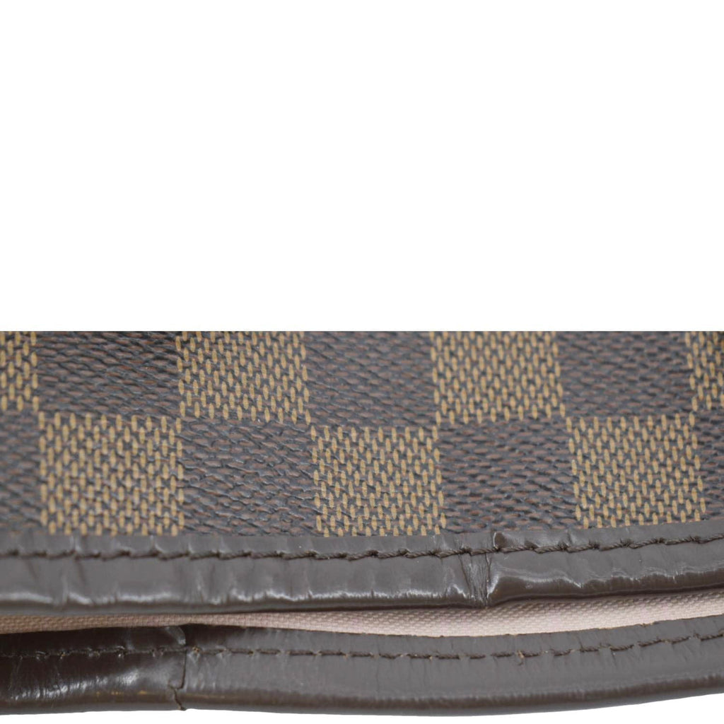 LOUIS VUITTON Neverfull MM Damier Ebene Tote Bag Brown