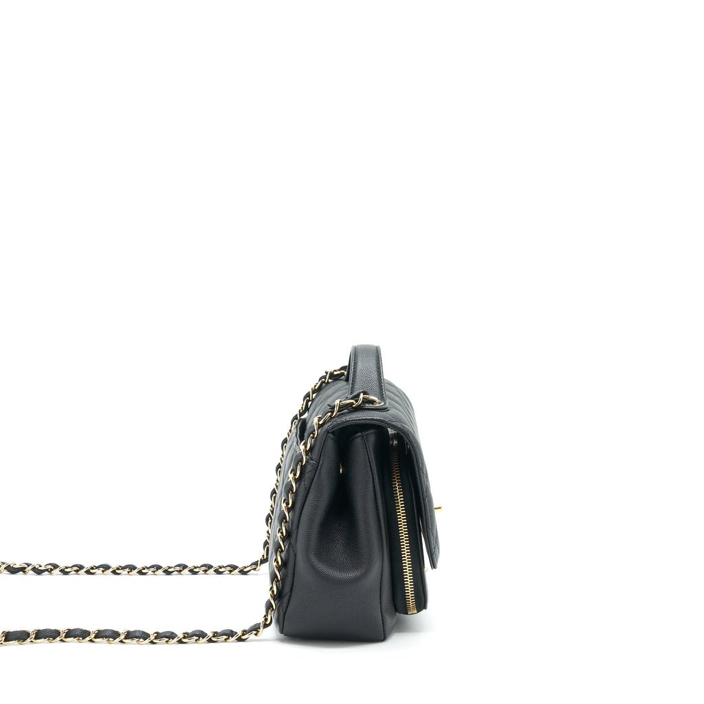 Chanel Medium Business Affinity Caviar Black L