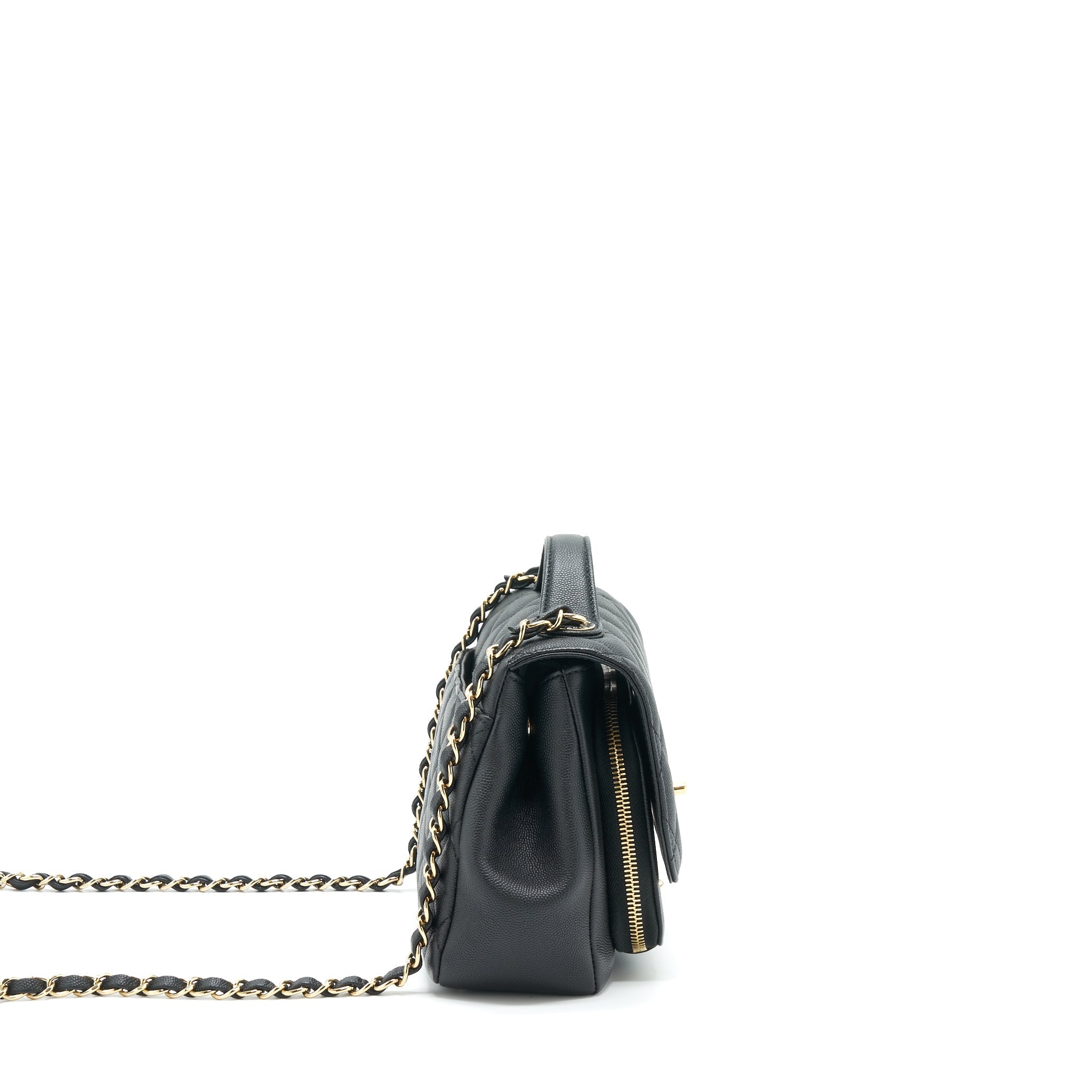 Chanel Medium Business Affinity Caviar Black L