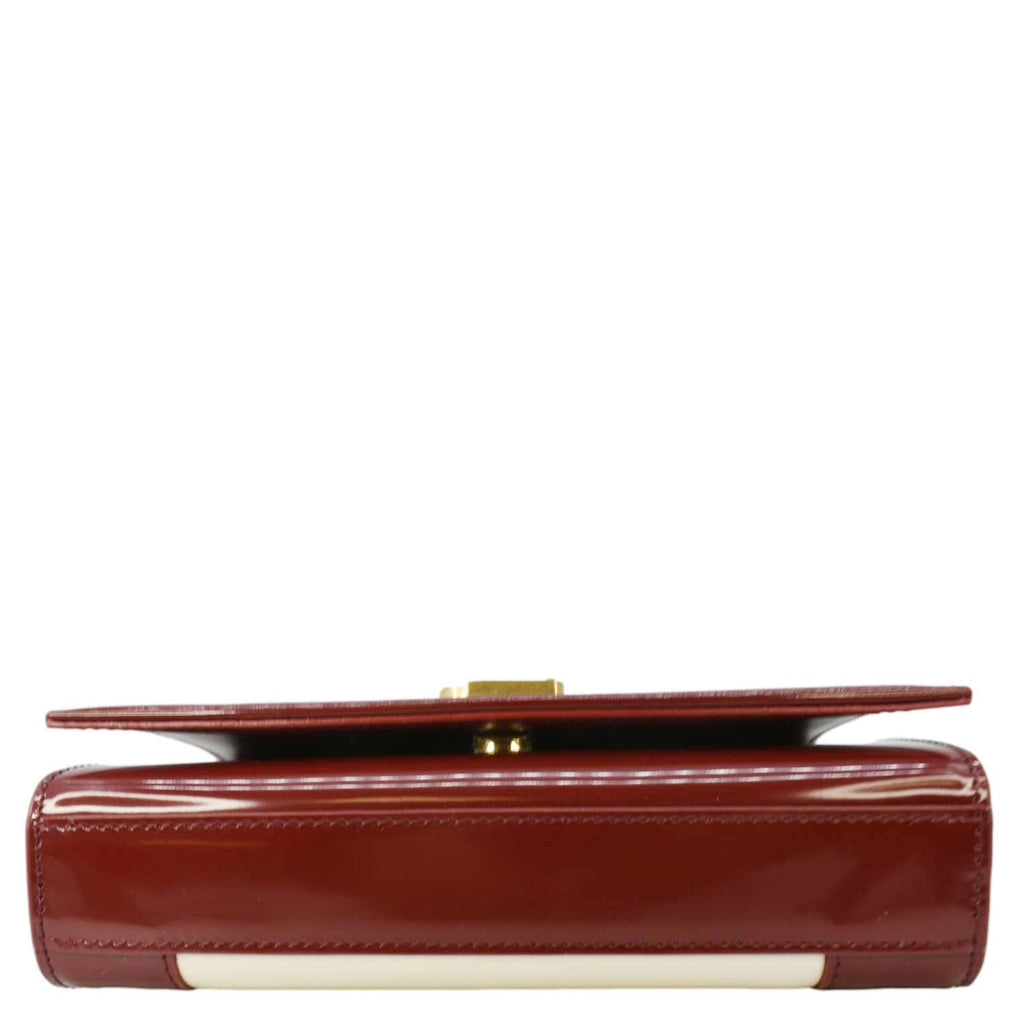 YVES SAINT LAURENT Kate Small Leather Chain Shoulder Bag Burgundy