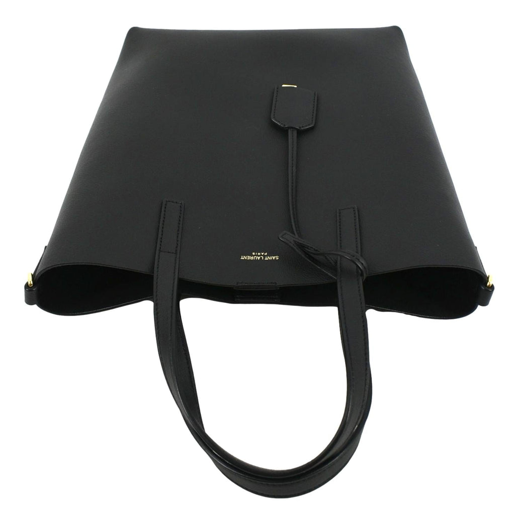 YVES SAINT LAURENT Toy Supple Leather Shopping Tote Bag Black