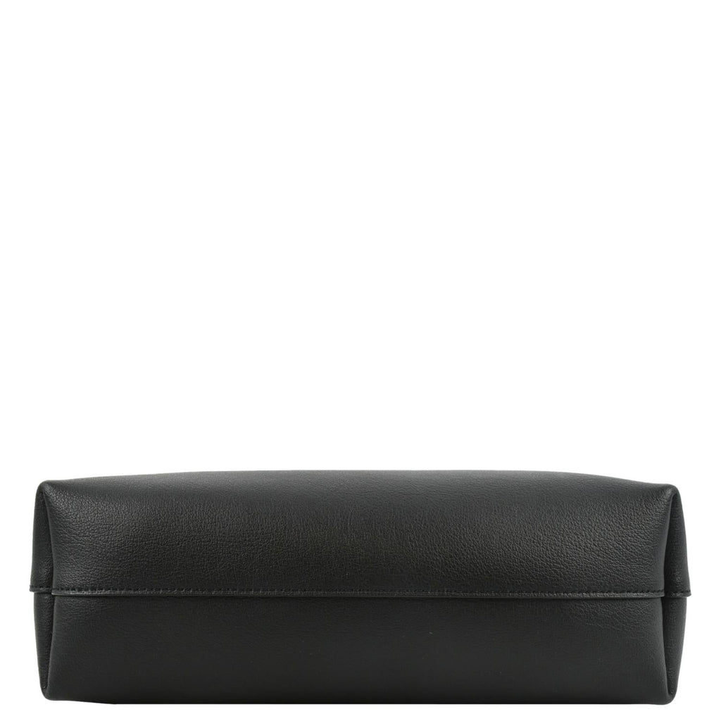 YVES SAINT LAURENT Toy Supple Leather Shopping Tote Bag Black