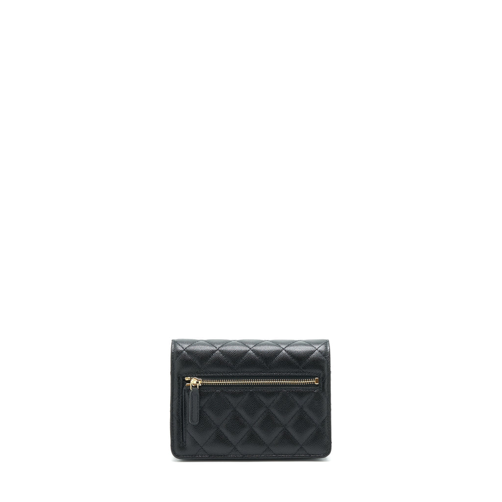 Chanel Mini Wallet On Chain Caviar Black L