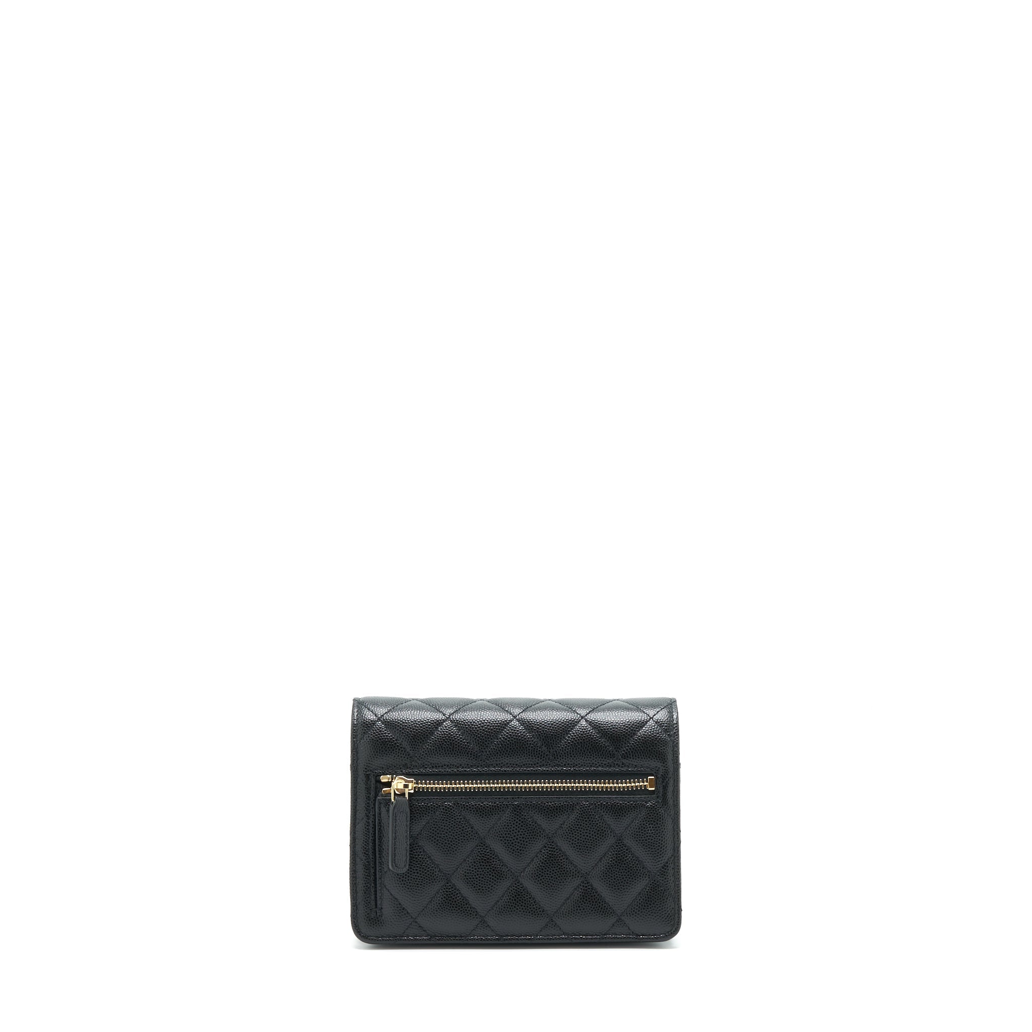 Chanel Mini Wallet On Chain Caviar Black L