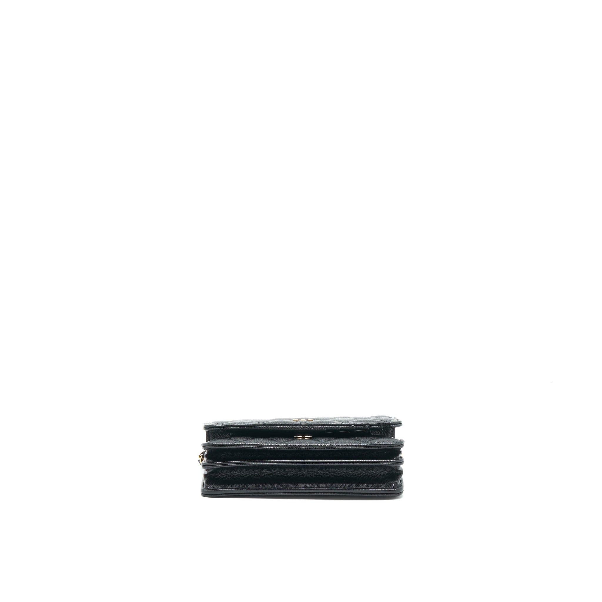 Chanel Mini Wallet On Chain Caviar Black L