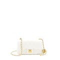 Chanel Pearl Crush Mini Rectangular Flap Bag Lambskin White