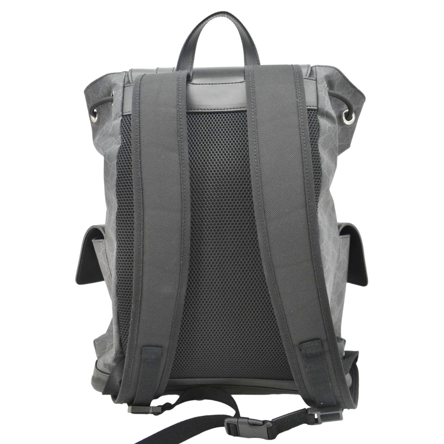 GUCCI GG Supreme Canvas Backpack Black 495563