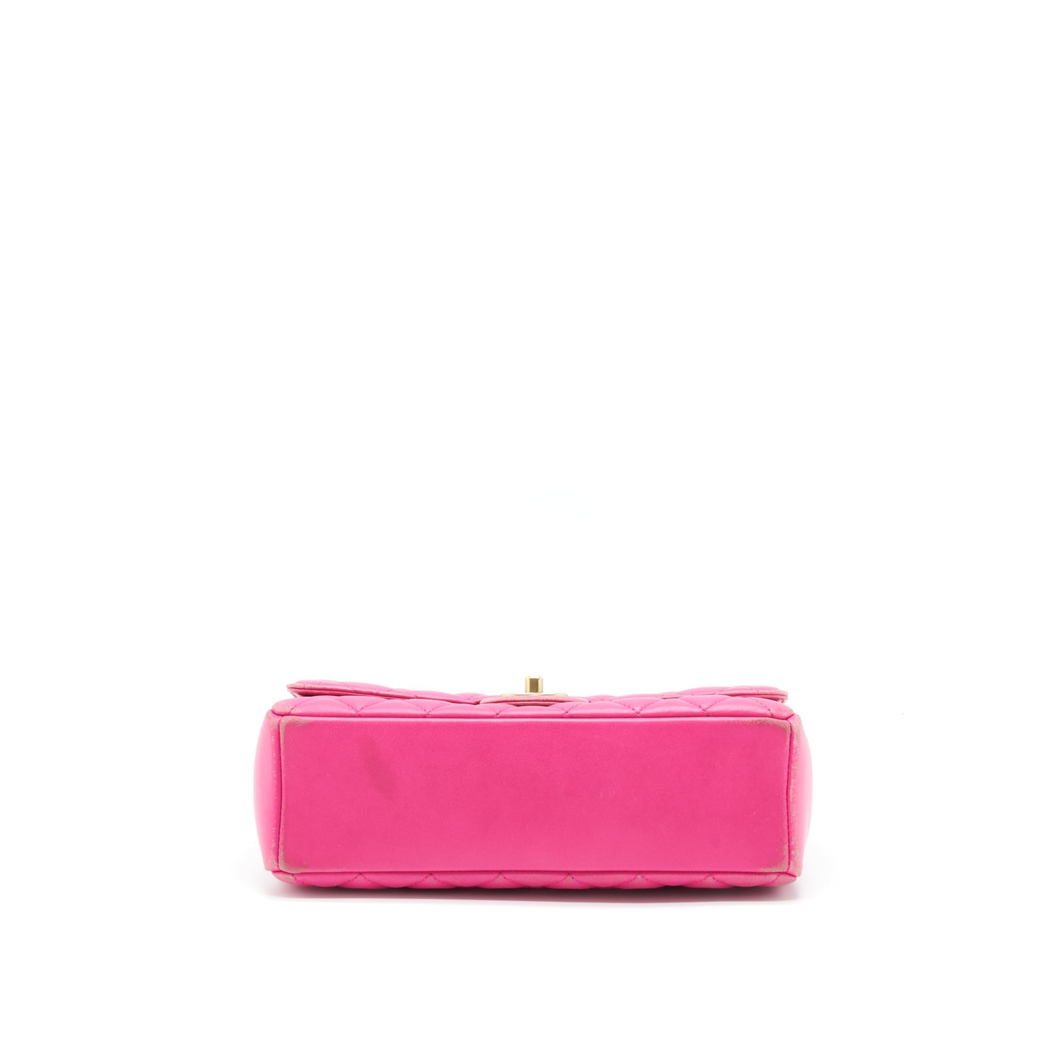 Chanel Quilted Flap Bag Lambskin Pink