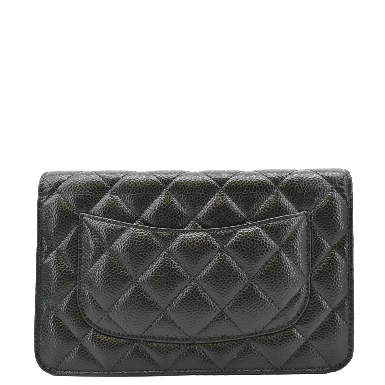 CHANEL WOC Quilted Leather Caviar Crossbody Bag Black
