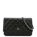 CHANEL WOC Quilted Caviar Leather Crossbody Bag Black