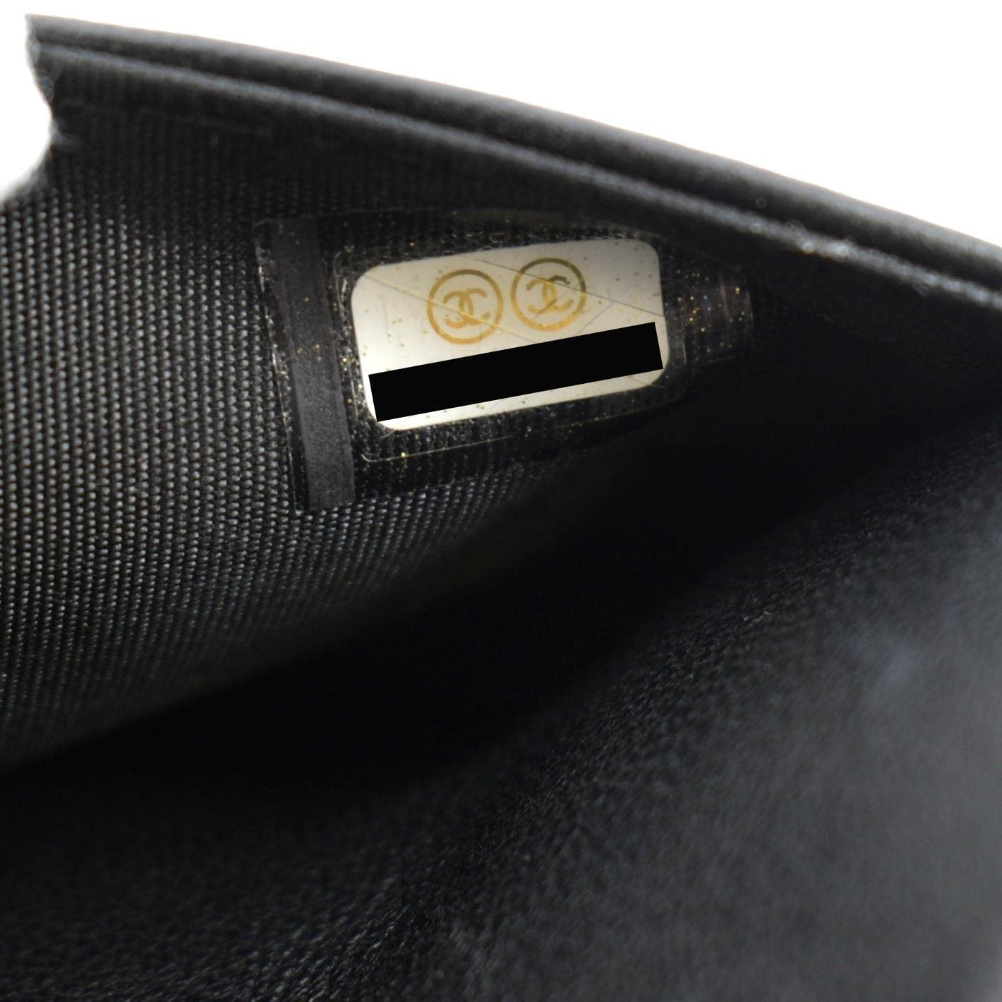 CHANEL Boy Flap Woven Raffia Leather Shoulder Bag Black