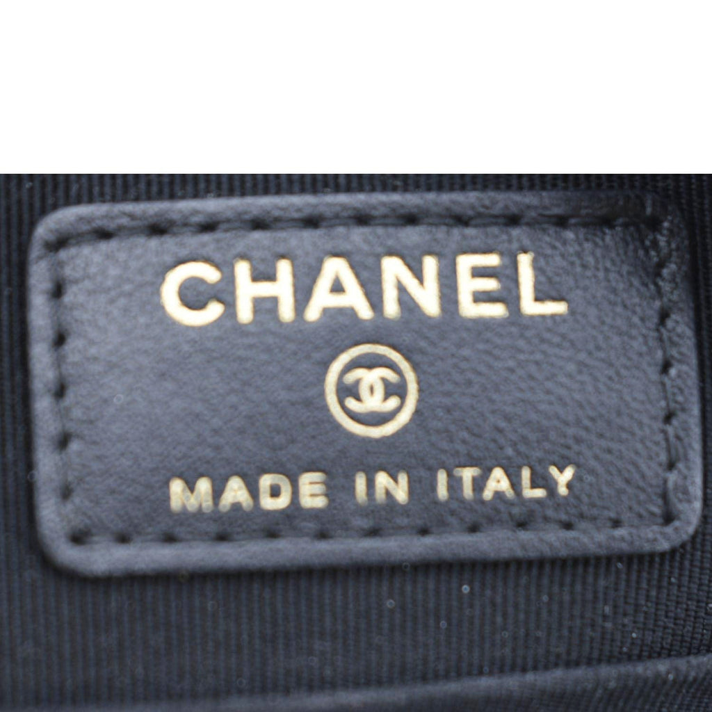 CHANEL Round Quilted Tweed Clutch Crossbody Bag Black