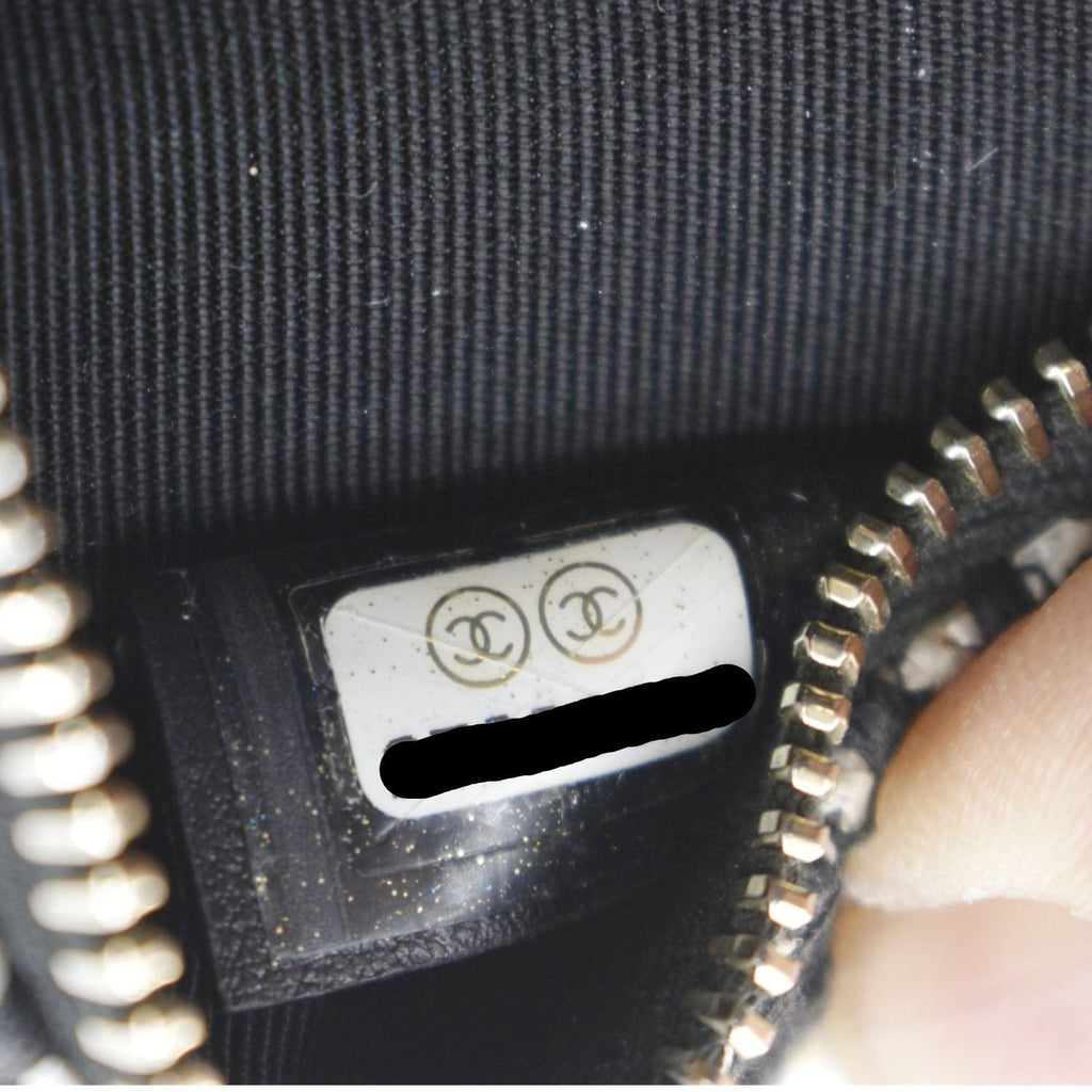 CHANEL Round Quilted Tweed Clutch Crossbody Bag Black