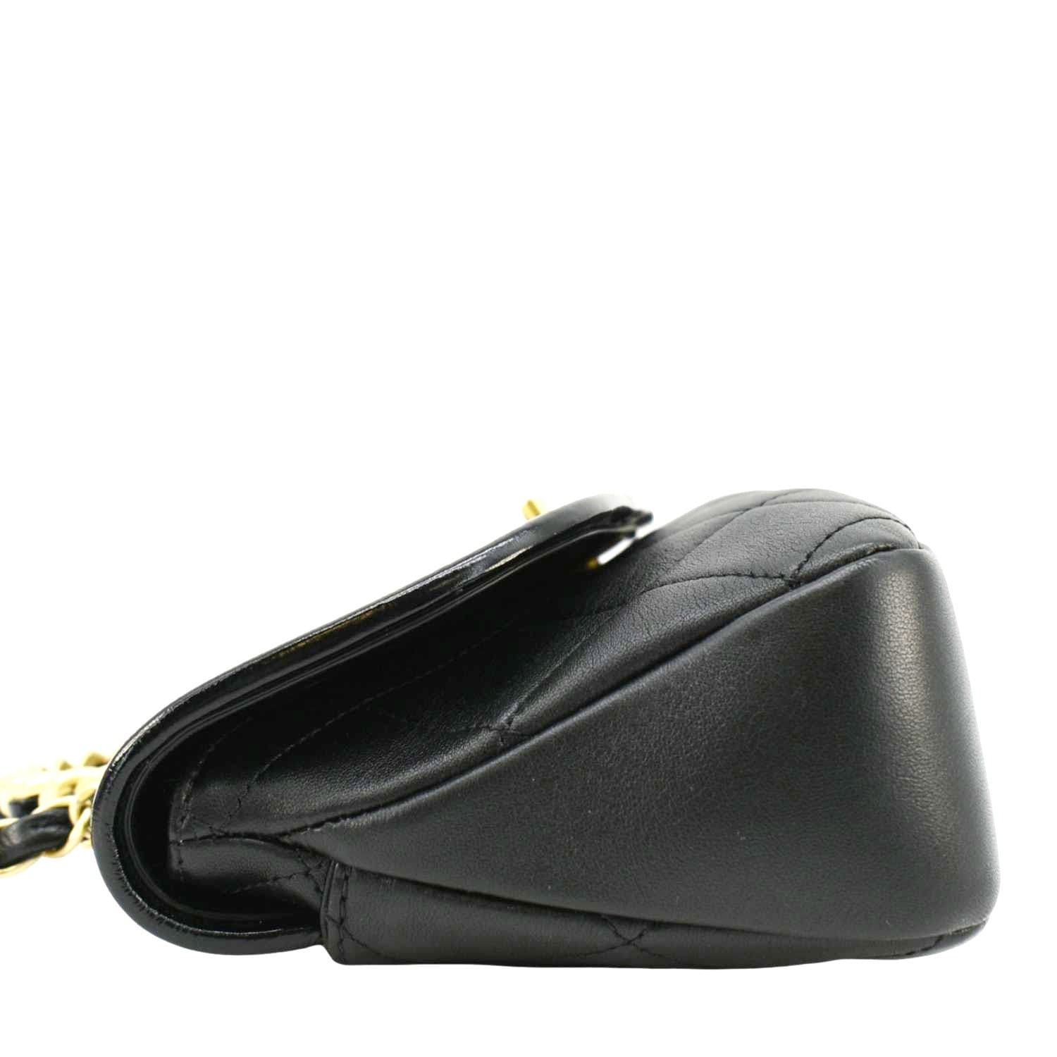 CHANEL La Parisienne Small Quilted Lambskin Leather Shoulder Bag Black