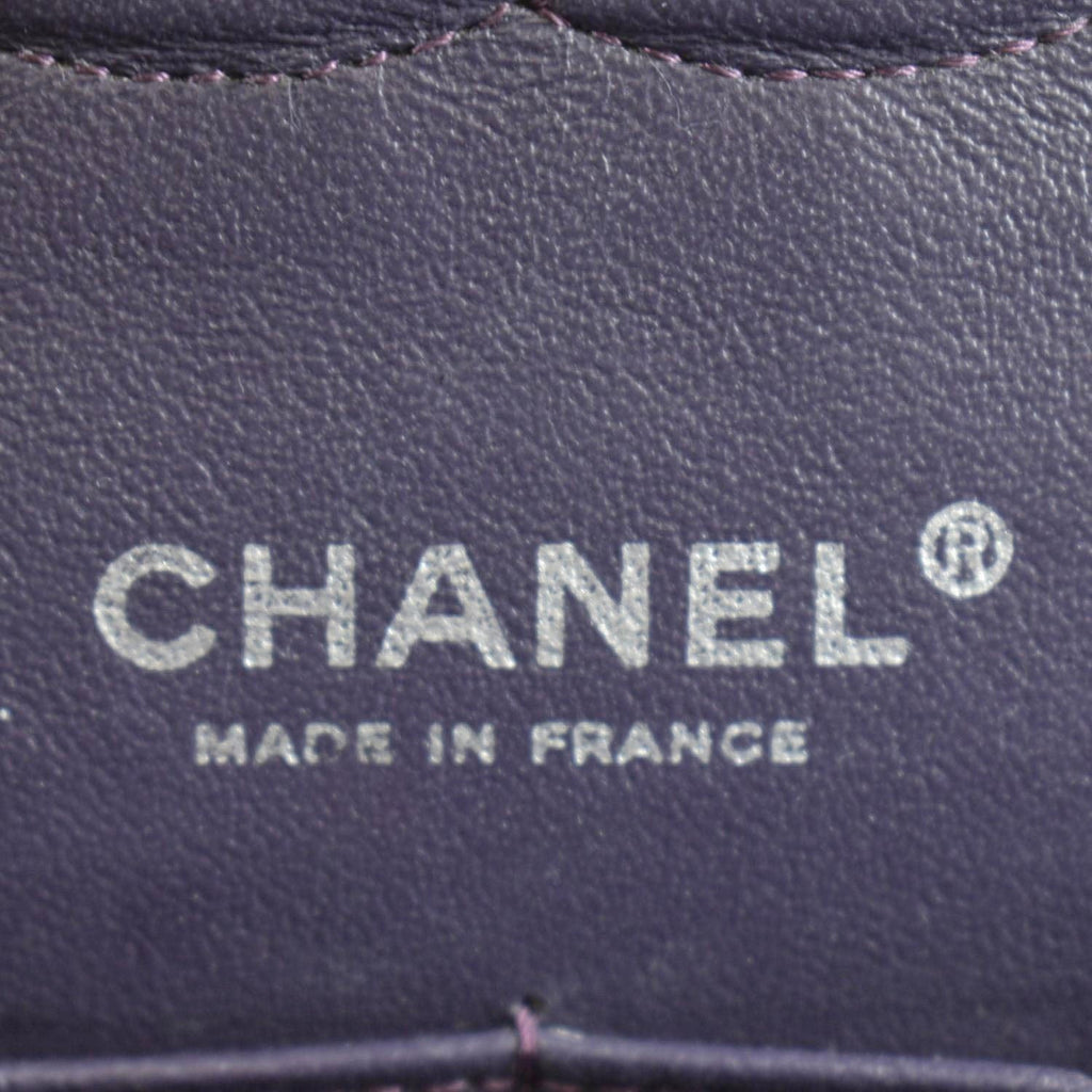 CHANEL Classic Medium Double Flap Patent Leather Shoulder Bag Dark Brown