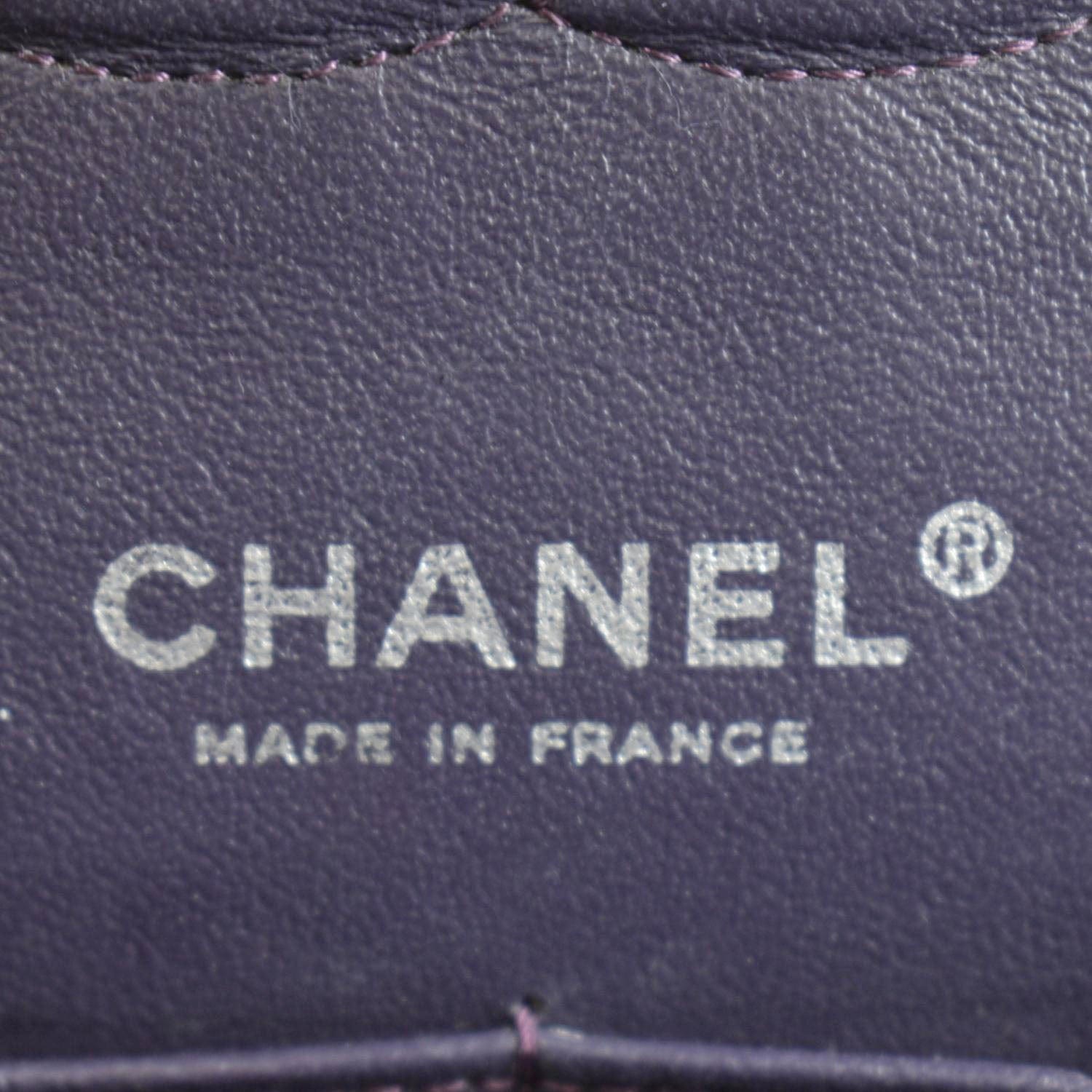 CHANEL Classic Medium Double Flap Patent Leather Shoulder Bag Dark Brown